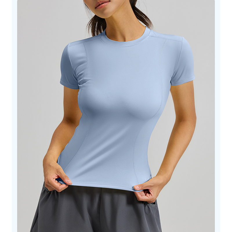 여성 슬림핏 요가 티셔츠 속건 통기성 반팔 러닝탑 가벼 - T Shirt Tight Fit 리뷰 및 가격