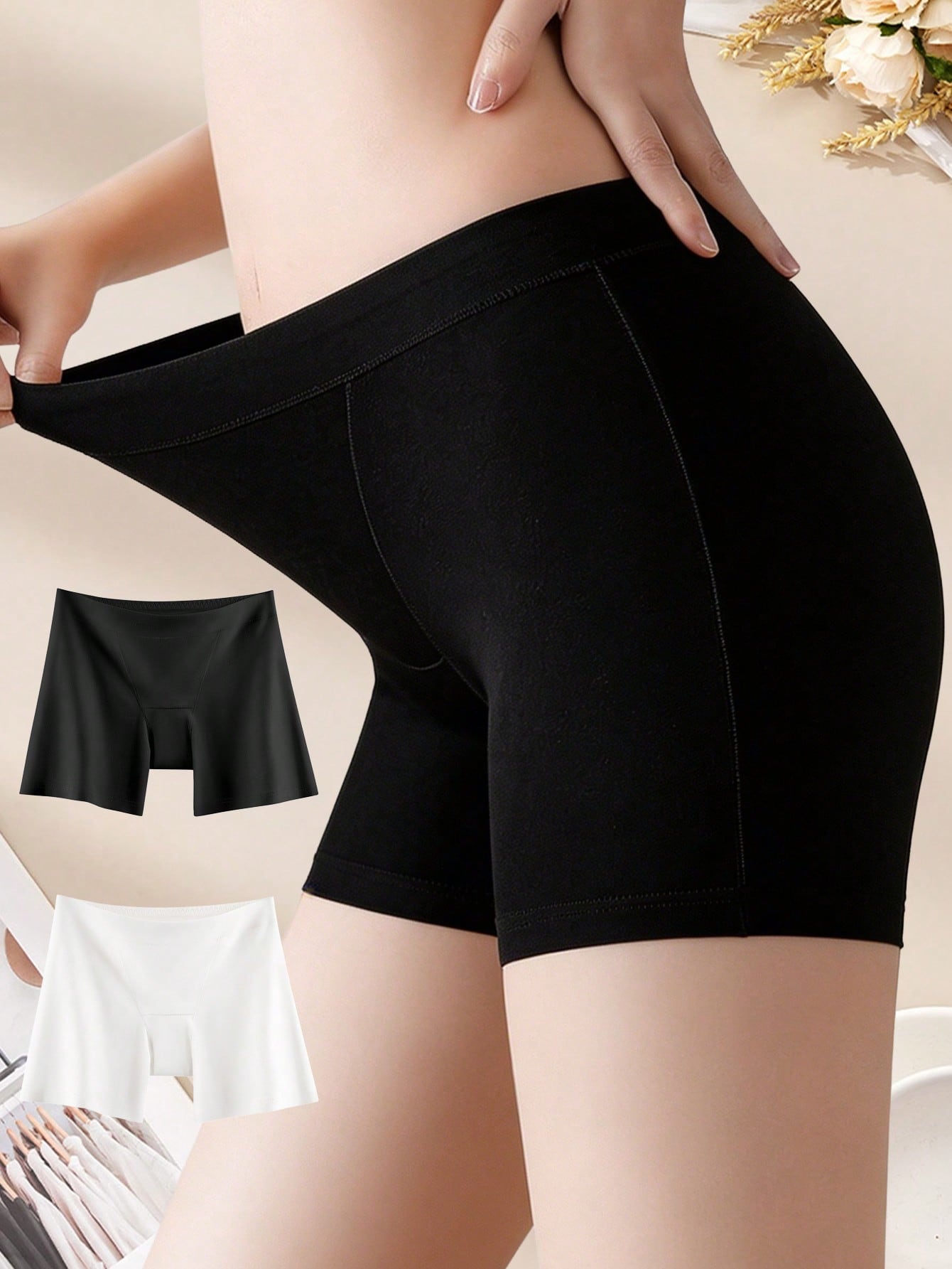 2PCS 코튼 안전 여성용 반바지, 하이 웨이스트 노롤 - Boxer Brief Pack Cotton 리뷰 및 가격