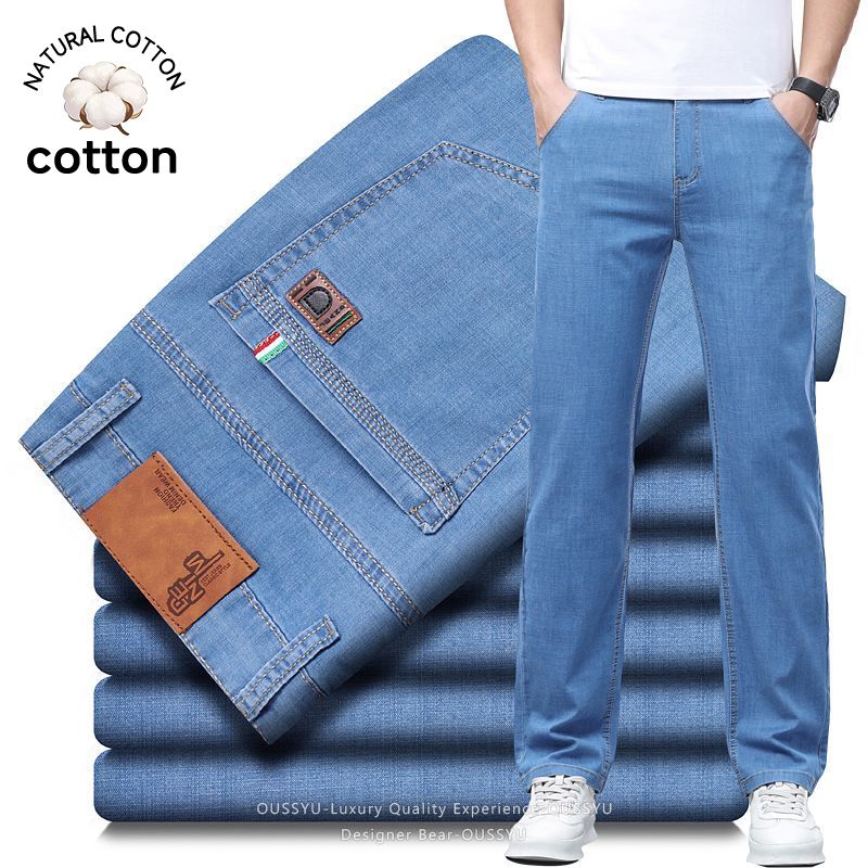여름 얇은 남성 탄성 코튼 청바지 패션 비즈니스 스트레 - Levis Jeans 501 리뷰 및 가격