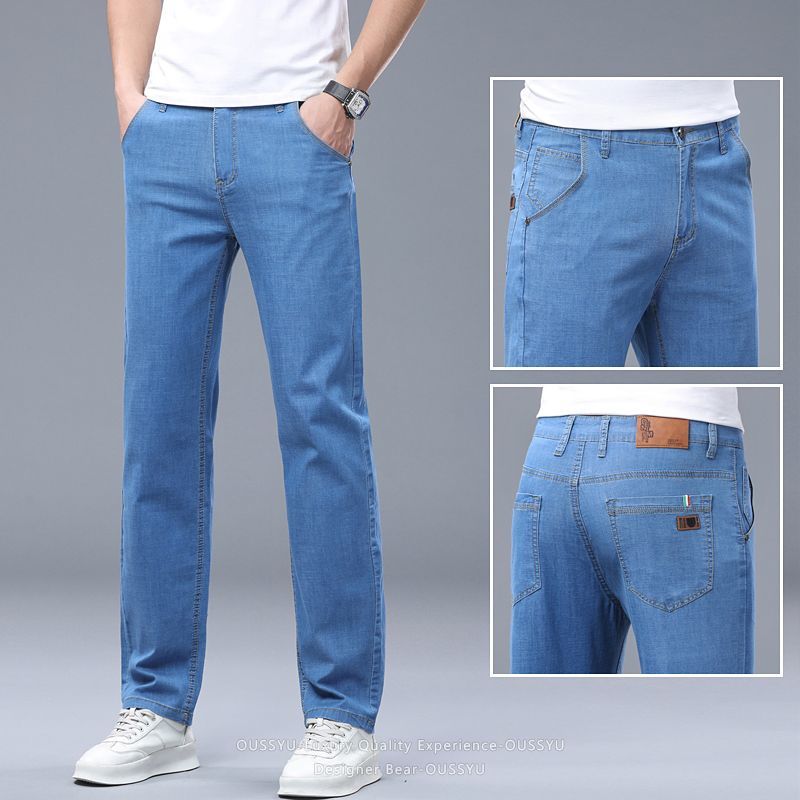 여름 얇은 남성 탄성 코튼 청바지 패션 비즈니스 스트레 - Levis Jeans 501 리뷰 및 가격
