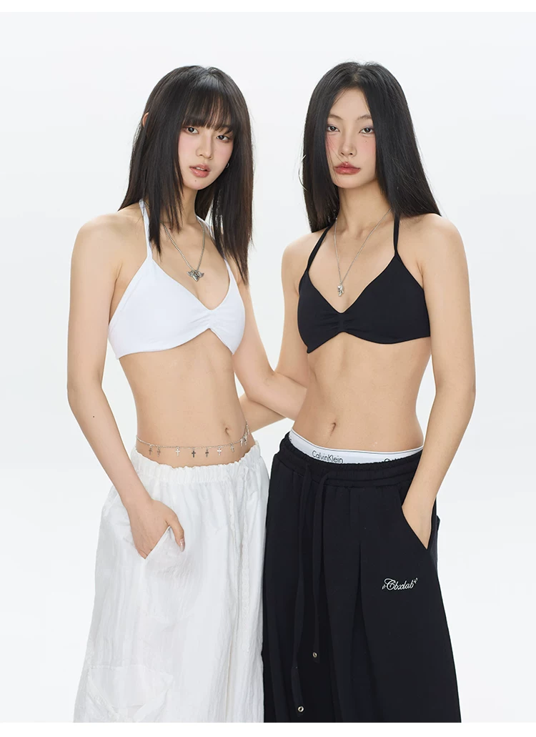 섹시 비키니 스타일 심리스 스포츠 브라, 홀터 뷰티 백 - Suspender Tank Top 리뷰 및 가격